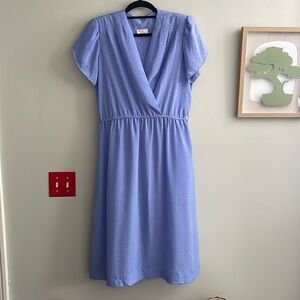 Vintage lady carol v neck short sleeve midi 8